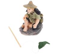 ULTECHNOVO Statuette de Pêcheur Miniature en PVC Légère et Résistante, Décoration Réaliste pour Aquarium et Aquarium, Ornement Créatif et Stylé pour Paysage Aquatique
