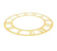 ULTECHNOVO Sticker Horloge Murale Autocollant 3D Miroir Rond 30 CM en Acrylique Doré Profond Chiffres Romains Décoratifs Cadran Mural Moderne pour Décoration Intérieure Élégante