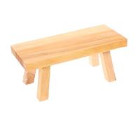 ULTECHNOVO Stool Shaped Wooden Desktop Decor Creative Handcrafted Display Base Massif Banc de pour Décoratifs