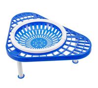 ULTECHNOVO Support de Nid de Pigeon en Plastique Bleu, Design Léger et Stabilisateur, Cadre Triangulaire pour Bassin de Nid Suspendu, Accessoire pour Cages à Oiseaux