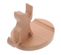 ULTECHNOVO Support de Téléphone Pratique Mains et Compatible Smartphone en Bois Beige de Chat Adorable pour Bureau pour Bureau ou Café