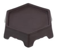 ULTECHNOVO Support Décoratif Hexagonal en Céramique pour Pots de Fleurs et Plantes Succulentes, Plateau Bord Légèrement Surélevé pour Drainage, pour Intérieur et Maison