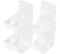 ULTECHNOVO Support Mural Auto-adhésif pour Film Alimentaire et Paquet Poubelle 2 Paires Blanc, Organisateur de Paquet Poubelle, Distributeur Suspendu Pratique Cuisine et Salle de Bain,