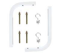 ULTECHNOVO Support Mural en L Blanc Lot de 2 Pièces pour Écran de Projection Blanc, Fixation Sécurisée pour Murs en Béton ou Tableau pour Installation D'écran Manuel ou Projecteur