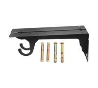 ULTECHNOVO Support Mural pour Étagère, Support de Tringle pour Étagères, Équerre Triangulaire en Acier avec Crochet et Porte-tringle, Noir, Lot, pour Placard et Dressing