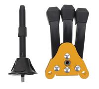 ULTECHNOVO Support Pliant Trépied pour Clarinette et Flûte en Fer Base Jaune, Porte-clarinette Portable Stable, Accessoire Léger pour Instruments à Vent, pour Usage Intérieur et Extérieur