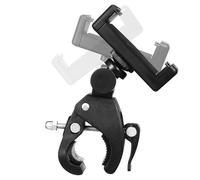 ULTECHNOVO Support pour Micro et Téléphone Pince Sécurisée Rotative à 180°, Matériau Abs Haute Résistance, pour Toutes Occasions, Design Professionnel et Compact