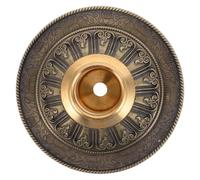 ULTECHNOVO Support pour Moulin à Prières Cuivre Portable avec Base Large Lotus Support de Roue Tibétaine Sculpté Main pour Affichage et Pratiques Bouddhistes