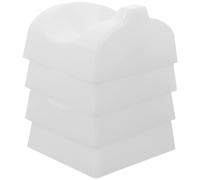 ULTECHNOVO Support pour Ocarina en Abs Blanc, Base Stable et Facile à Nettoyer, Lot de 4 Pièces, Design Simple et Élégant pour Exposer Votre Flûte Céramique
