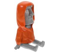 ULTECHNOVO Support pour Téléphone Portable en Résine Orange Forme Moai, Base Stable et Portable, pour Regarder des Films et Lire Vos Messages