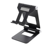 ULTECHNOVO Support pour Téléphone Portable et Tablette en Alliage D'aluminium, Double Pliage, Solide, pour Regarder des Émissions et Diffuser en Direct