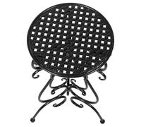 ULTECHNOVO Support Stable et Design à Trois Pieds en Fer Noir pour Bain d'oiseaux Base Large pour Terrasse et Journées Pluvieuses