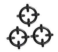 ULTECHNOVO Supports à Casseroles Ronds en Fer Noir 3 Pièces pour Plaques de Cuisson à Gaz Surface Lisse sans Bavures Adaptés aux Gazinières Domestiques