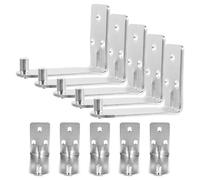 ULTECHNOVO Supports Muraux en Fer de L pour Extincteurs, Lot de 10 Crochets Robustes, Fixation Murale Facile pour Locaux Professionnels