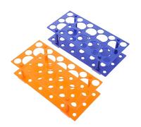 ULTECHNOVO Supports pour Tubes à Essai 2 Pièces, 28 Puits, en Plastique Solide, pour Tubes de 15 Ml et 50 Ml, Utilisation en Laboratoire Éducatif et Recherche, Couleur Couleur Aléatoire