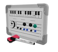 ULTECHNOVO Tableau Portée Musicale Effaçable Double Face Ardoise Blanche Magnétique Aluminium et Plastique Support Pédagogique pour Apprentissage Musique à Domicile et Classe