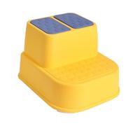ULTECHNOVO Tabouret Antidérapant Plastique pour Garçon Fille Rehausseur De Bain Et Lavabo Double Pratique Et Jaune