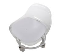 ULTECHNOVO Tabouret Rond en Plastique avec Dossier et roulettes Silencieuses, Siège Mobile pour Garçon Fille 3-10, Usage en Salle de Classe ou Chambre