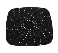 ULTECHNOVO Tapis de Cuisson Perforé Silicone Réutilisable pour Friteuse à Air Antiadhésif et Facile à Nettoyer Compatible avec Cuisson Uniforme de Viandes et Légumes Carré Noir
