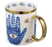 ULTECHNOVO Tasse Céramique Œil avec Poignée Ergonomique Design Décoratif Pratique pour Café Thé et Eau Mug Multifonction avec Motif Œil Protecteur