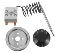 ULTECHNOVO Thermostat Mécanique Réglable 30-75°c, Commutateur Limiteur de Température 16a pour Friteuse et Four Électrique, Régulateur de Température Industriel Polyvalent Capillaire,