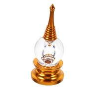 ULTECHNOVO Tour Alliage et Cristal pour Décoration Bouddhiste Ornement de Bodhi pour Bureau et Maison Petite