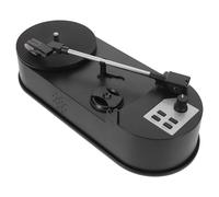 ULTECHNOVO Tourne-Disque Vinyle USB Noir avec Conversion Mp3 Stable, Platine Vinyle Abs Vintage pour Décoration Maison et Festival, Câble USB Inclus