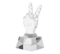 ULTECHNOVO Trophée de Prix en Cristal Transparent Délicat Façonné à la Main Décoration de Bureau Compacte et Légère en Cristal Trophée Décoratif Résistant à la Casse pour Récompenses et