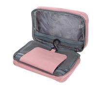 ULTECHNOVO Trousse de Toilette Femme Pliable Étanche avec Compartiments Spacieux Sac Maquillage Voyage Portable Rose