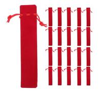 ULTECHNOVO Trousse en Velours à Cordon Rouge pour 25 Stylos et Crayons, Étui à Stylo-Plume Épais Fermeture Facile, pour L'école Bureau