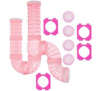 ULTECHNOVO Tunnel pour Hamster en Plastique Transparent, Facile à Installer Observer, Accessoire Extérieur pour Cage à Hamster, Tube D'aventure DIY pour Petits Animaux