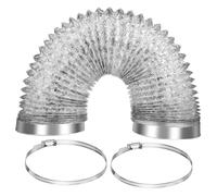 ULTECHNOVO Tuyau Évacuation de Sèche-linge Gaine Flexible Aluminium Kit avec Colliers de Serrage et Ruban Adhésif