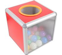 ULTECHNOVO Urne de Loterie Carrée Transparente 1 Pièce avec 30 Boules Couleur Boîte de Tombola pour Réunions Annuelles et Fêtes Accessoire de Jeu Sécurisé et Couleur