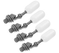 ULTECHNOVO Vanne à Flotteur pour Réservoir D'eau, Plastique Solide, Bras Réglable, Lot de 4 Sets de Pièces, Vanne de Contrôle pour Aquarium et Système de Remplissage Automatique, Usage