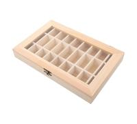 ULTECHNOVO Vitrine pour Spécimens Minéraux en Bois Beige Visibilité Claire et Design Convivial pour Institutions Éducatives et Collections Privées