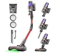 Ultenic Aspirateur sans fil 50 kPa/60 minutes, aspirateur balai U16 avec baguette pliable/brosse anti-nœuds/phare LED, idéal pour tous les sols, tapis et poils d'animaux