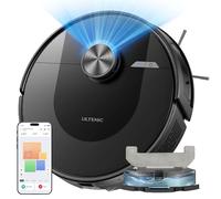 Ultenic D10+ Aspirateur Robot, Navigation LiDAR, 5000Pa/120Min, Robot Aspirateur Laveur Mince, Silencieux - Idéal pour Poils d’Animaux, Cheveux, Poussière et Moquettes