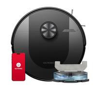 Ultenic D10 Aspirateur Robot 5000Pa, Navigation LiDAR, Cartographie Multi-étage, Connecté App-Alexa-Siri-IFTTT, 120Min, Mince, Silencieux - pour Poils d’Animaux, Cheveux, Poussière et Moquettes