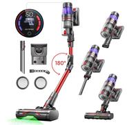 Ultenic U16F Aspirateur sans fil 550W/50000pa, 60 min, avec écran tactile et tube pliable, lumière verte, anti-emmêlement pour sols durs tapis poils d'animaux