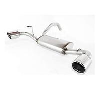 Ulter Sport Échappement inoxydable double compatible avec Fiat 500 Abarth 1.4i T 99kW 2008- 90mm