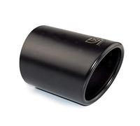 Ulter Sport Embout d'échappement - Ovale 95x65mm Incliné - Longueur 120mm - Montage 40-55mm - Inoxydable Noir