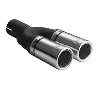 Ulter Sport Embout d'échappement - Ronde Double Ø60mm - Longueur 170mm - Montage ->50mm - Inoxydable