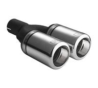 Ulter Sport Embout d'échappement - Ronde Double Ø80mm Big Rim - Longueur 200mm - Montage ->50mm - Inoxydable