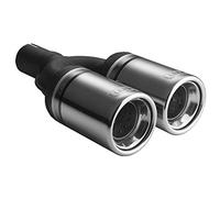 Ulter Sport Embout d'échappement - Ronde Double Ø80mm - Longueur 200mm - Montage ->50mm - Inoxydable