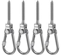 Ulteronixshop-4pcs Crochet De Hamac, M10 X 68mm Accroche De Balançoire Avec Mousqueton Fixation Fauteuil Suspendu Pivot Ensemble Support Fixation Plafond Poutre Pour Corde Yoga/Sac Frappe/Sac Sable,1
