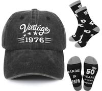 Ulteronixshop-50th Birthday Gifts For Men Women Birthday Baseball Cap For Him Hat Mens Socks Present Leaving Thank You Gifts For Husband Dad Brother Friends Teachers