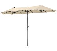 Ulteronixshop-746-02 Parasol Salerno Rectangulaire, Naturel, 300 X 150 Cm