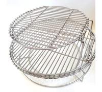 Ulteronixshop-Ajustement parfait pour Big Green Egg ¿ Kit de rechange de 5 pièces de rechange pour grand ?uf avec grille de cuisson multifonction, panier convegteur, en acier inoxydable, système de c