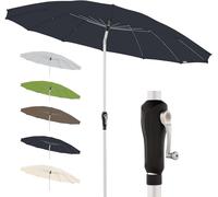Ulteronixshop-Aluminum Parasol Asia Look SL-AZ 250 Auto Tilt - Ideal for The Garden - Approx 250 cm - Bendable - Anthracite