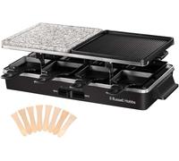 Ulteronixshop-Appareil à Raclette Multifonction 3-en-1: Raclette, Pierre de Cuisson, Gril Réversible Multi Gril (8 Personnes, 8 poêlons antiadhésifs lavables, 1400W, Thermostat réglable) 26280-56